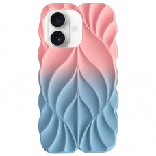 TPU чохол Leaf для Apple iPhone 16 (6.1")  Pink / Blue - 00000077611_5