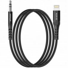 Аудіо кабель Aux Amaya AUX-03 (Lightning to AUX 3.5mm) (1m)  Black - 00000084646_1