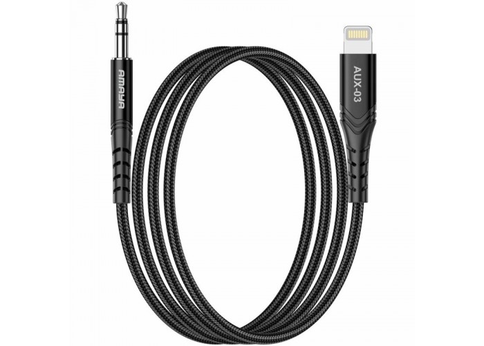 Аудіо кабель Aux Amaya AUX-03 (Lightning to AUX 3.5mm) (1m)
