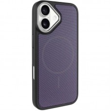 Чохол TPU TechWoven Hybrid with MagSafe для Apple iPhone 17 (6.3")  Black / Purple - 00000084835_1