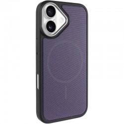 Чохол TPU TechWoven Hybrid with MagSafe для Apple iPhone 17 (6.3")  Black / Purple - 00000084835_1
