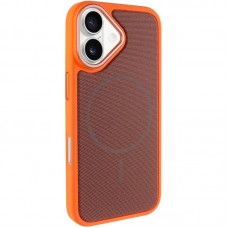 Чохол TPU TechWoven Hybrid with MagSafe для Apple iPhone 17 (6.3")  Orange / Brown - 00000084835_5