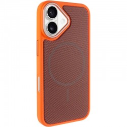 Чохол TPU TechWoven Hybrid with MagSafe для Apple iPhone 17 (6.3")  Orange / Brown - 00000084835_5