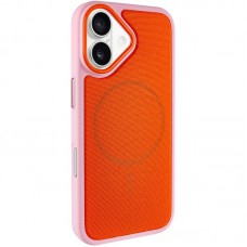 Чохол TPU TechWoven Hybrid with MagSafe для Apple iPhone 17 (6.3")  Pink / Orange - 00000084835_6