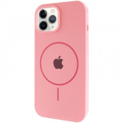 Чохол Silicone Case Full Protective (AA) with MagSafe для Apple iPhone 11 Pro Max (6.5")  Рожевий / Light pink - 00000076425_18