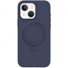 Чохол Silicone Case Full Protective NO LOGO with Ring для Apple iPhone 13 / 14 (6.1")  Dark Blue - 00000078476_3
