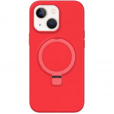 Чохол Silicone Case Full Protective NO LOGO with Ring для Apple iPhone 13 / 14 (6.1")  Red - 00000078476_7