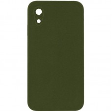 Чохол Silicone Case Square Full Camera Protective (AA) NOLOGO для Apple iPhone XR (6.1")  Зелений / Dark Olive - 00000072153_10
