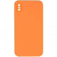 Чохол Silicone Case Square Full Camera Protective (AA) NOLOGO для Apple iPhone XS Max (6.5")  Помаранчевий / Papaya - 00000072152_16