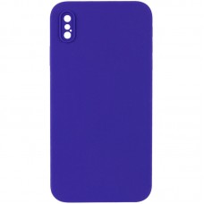 Чохол Silicone Case Square Full Camera Protective (AA) NOLOGO для Apple iPhone XS Max (6.5")  Фіолетовий / Ultra Violet - 00000072152_26