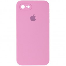 Чохол Silicone Case Square Full Camera Protective (AA) для Apple iPhone 6/6s (4.7")  Рожевий / Light pink - 00000040228_29