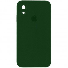 Чохол Silicone Case Square Full Camera Protective (AA) для Apple iPhone XR (6.1")  Зелений / Army green - 00000040233_8