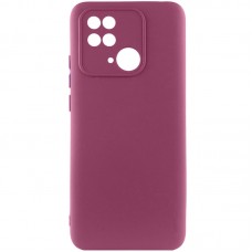 Чохол Silicone Cover Lakshmi Full Camera (AAA) для Xiaomi Redmi 10C  Бордовий / Plum - 00000067006_1