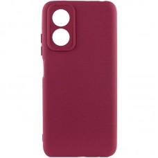 Чохол Silicone Cover Lakshmi Full Camera (A) для Oppo A17  Бордовий / Marsala - 00000064580_1