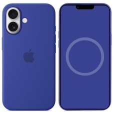 Чохол Silicone case (AAA) with Magsafe and Animation для Apple iPhone 16 (6.1")  Ultramarine - 00000074444_1