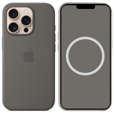 Чохол Silicone case (AAA) with Magsafe and Animation для Apple iPhone 16 Pro Max (6.9")  Stone Grey - 00000074447_6