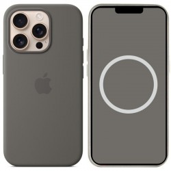 Чохол Silicone case (AAA) with Magsafe and Animation для Apple iPhone 16 Pro Max (6.9")  Stone Grey - 00000074447_6