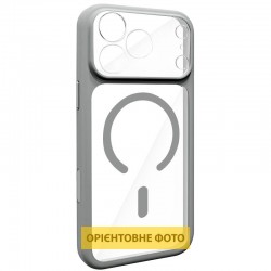 Чохол TPU+PC GETMAN Moon Clear with MagSafe для Apple iPhone 16 (6.1")  Grey - 00000084772_4