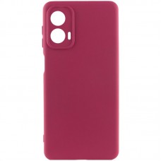 Чохол TPU GETMAN Liquid Silk Full Camera для Motorola Moto G24  Бордовий / Marsala - 00000074056_1