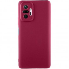 Чохол TPU GETMAN Liquid Silk Full Camera для Xiaomi Redmi Note 10 Pro / 10 Pro Max  Бордовий / Marsala - 00000073803_1