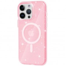 Чохол TPU Galaxy Sparkle (MagFit) для Apple iPhone 16 Pro Max (6.9")  Pink+Glitter - 00000073120_4