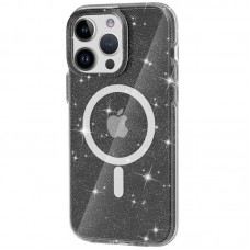Чохол TPU Galaxy Sparkle (MagFit) для Apple iPhone 14 Pro (6.1")  Black+Glitter - 00000066250_1