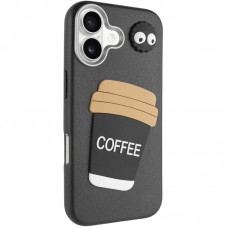 Чохол TPU Leather Toys для Apple iPhone 16 (6.1")  Coffee / Black - 00000078581_2