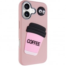 Чохол TPU Leather Toys для Apple iPhone 16 (6.1")  Coffee / Pink - 00000078581_3