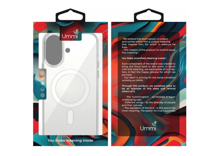 Чохол Ummi transparent with MagSafe для Apple iPhone 16 (6.1