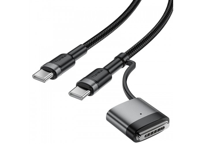 Дата кабель Acefast C22-05 2in1 Type-C to Type-C 240W/MAG3 140W (1.2m)