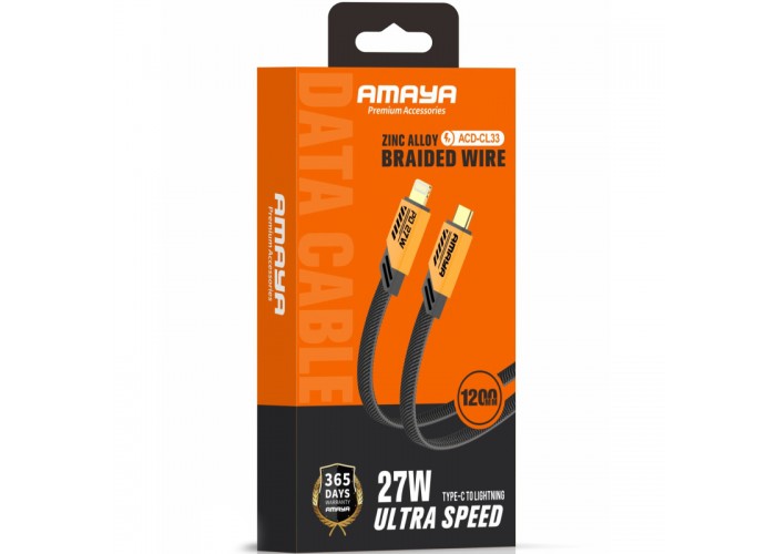 Дата кабель Amaya 33CL Type-C to Lightning 27W (1.2m)