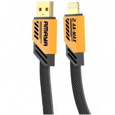 Дата кабель Amaya 33L USB to Lightning 2.4A (1.2m)  Yellow - 00000087826_1