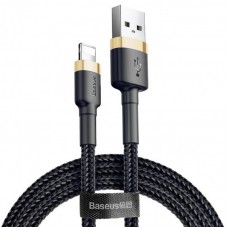 Дата кабель Baseus Cafule Lightning Cable 2.4A (1m) (CALKLF-B)  Золотий / Чорний - 00000037213_4