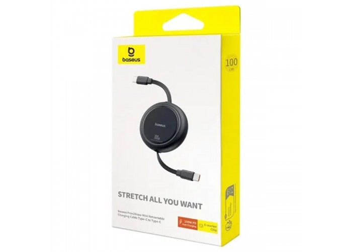 Дата кабель Baseus Free2Draw Mini Retractable Type-C to Type-C 100W (1m) (P10364500)