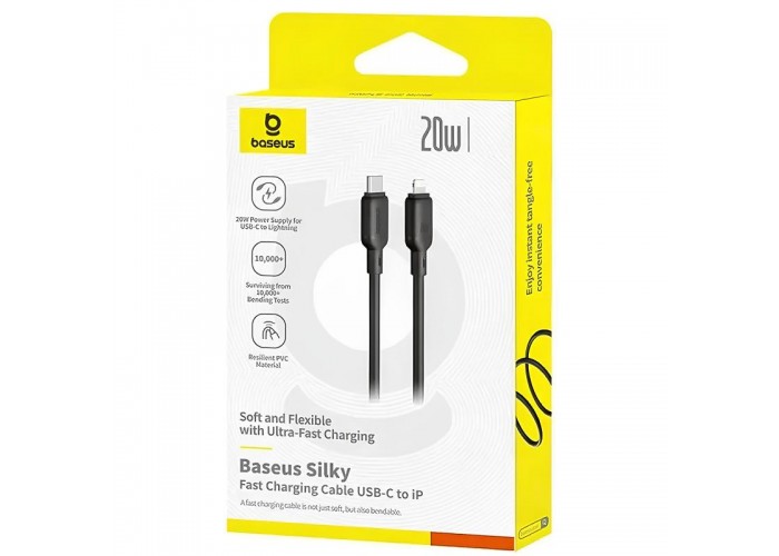 Дата кабель Baseus Silky Series OS Fast Charging Type-C to Lightning 20W (2m) (P10377701)