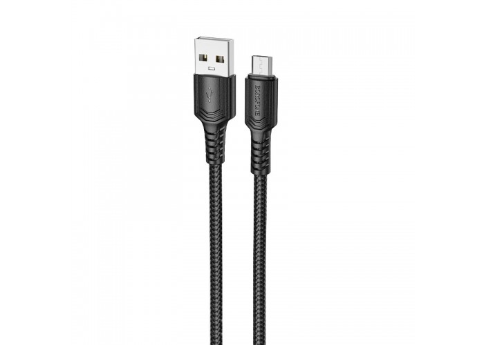 Дата кабель Borofone BX116 Certain USB to MicroUSB 2.4A (1m)