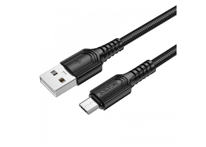 Дата кабель Borofone BX116 Certain USB to MicroUSB 2.4A (1m)