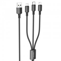 Дата кабель Borofone BX72 USB to 3in1 (1m)  Чорний - 00000056907_1
