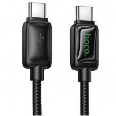 Дата кабель Hoco U146 Mundo Type-C to Type-C 60W (1.2m)  Black - 00000082821_1