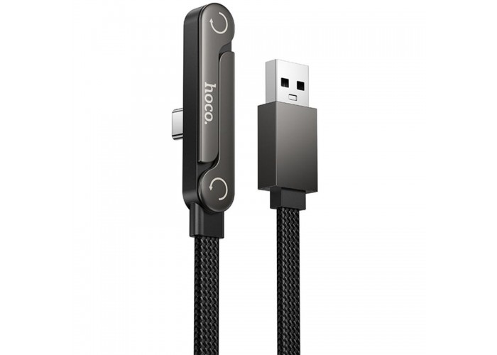 Дата кабель Hoco U150 Exquisite side plug and stand USB to Type-C 36W (1.2m)