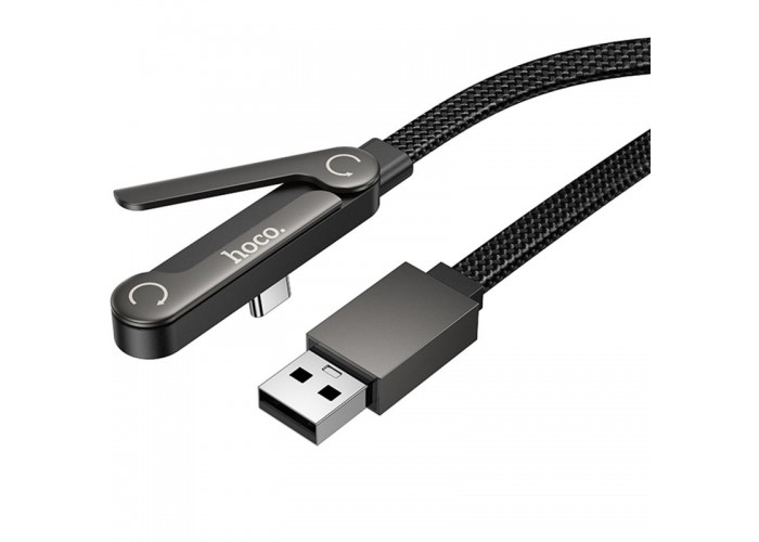 Дата кабель Hoco U150 Exquisite side plug and stand USB to Type-C 36W (1.2m)