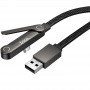 Дата кабель Hoco U150 Exquisite side plug and stand USB to Type-C 36W (1.2m)