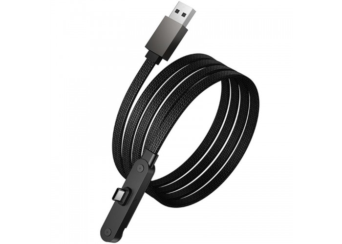 Дата кабель Hoco U150 Exquisite side plug and stand USB to Type-C 36W (1.2m)