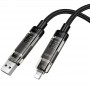 Дата кабель Hoco U151 Goldsmith 4in1 Type-C to USB/Type-C to Lightning 240W (1.2m)