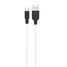 Дата кабель Hoco X21 Plus Silicone Type-C Cable (1m)  Чорний / Білий - 00000035217_1