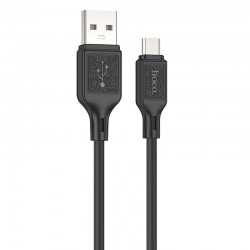 Дата кабель Hoco X90 Cool silicone USB to MicroUSB (1m)  Black - 00000071273_1