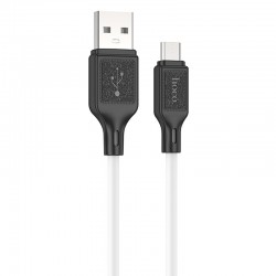 Дата кабель Hoco X90 Cool silicone USB to MicroUSB (1m)  White - 00000071273_2