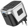 Мережевий універсальний перехідник Hoco AC5 Level 2USB+Socket