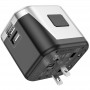 Мережевий універсальний перехідник Hoco AC5 Level 2USB+Socket