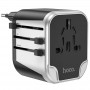 Мережевий універсальний перехідник Hoco AC5 Level 2USB+Socket